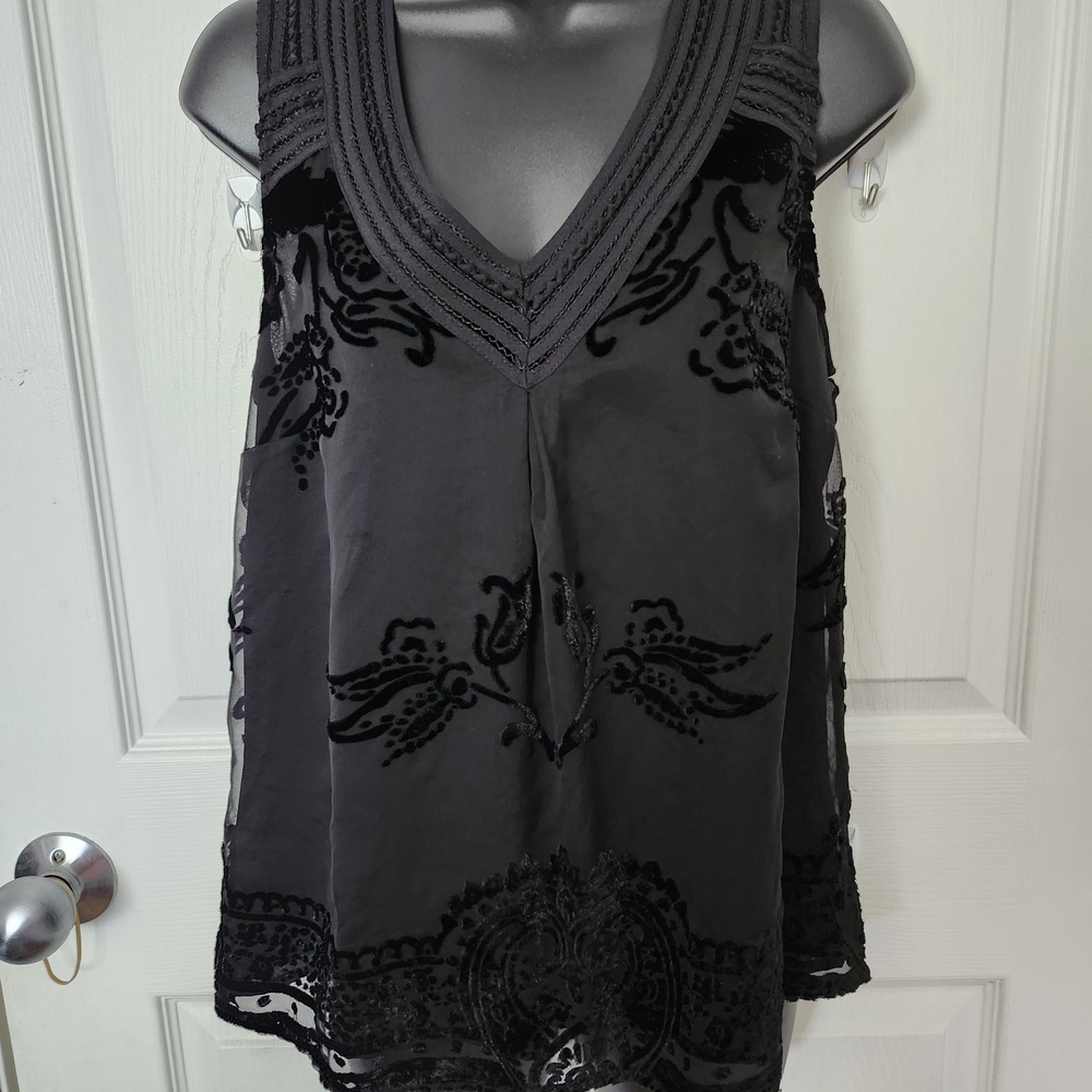 Meadow Rue Black Sleeveless Tank Top